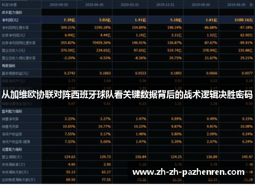 从加维欧协联对阵西班牙球队看关键数据背后的战术逻辑决胜密码